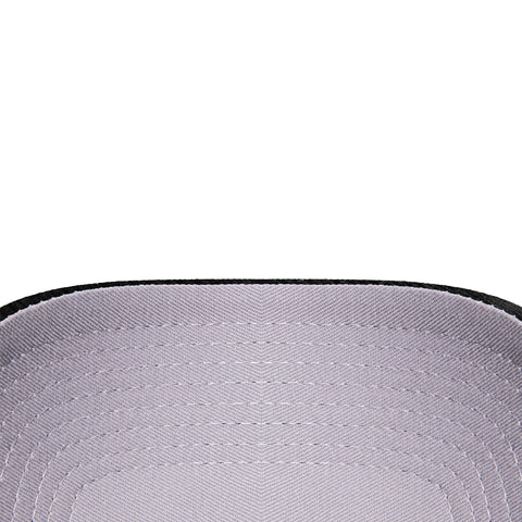 New Era 9Forty A-Frame Trucker Los Angeles Dodgers 50th Anniversary Stadium Patch Upside Down Snapback Hat - Black