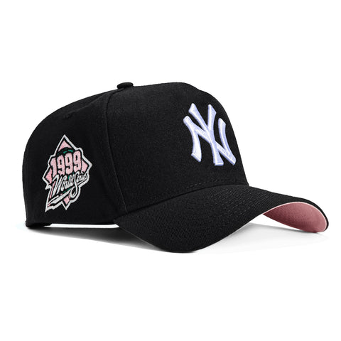 New Era 9Forty A-frame Cookies and Cream New York Yankees 1999 World Series Patch Hat - Black