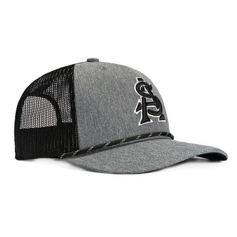 47 Brand Carbon Rope Arizona State Sun Devils Trucker Snapback ASU Hat - Charcoal, Black