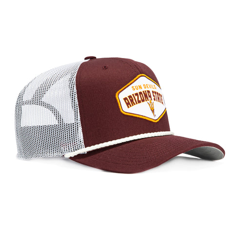 47 Brand Arizona State Sun Devils Ace Out Snapback Trucker Hat - Maroon, White
