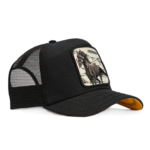 Goorin Bros Run Wild Freedom Adjustable Trucker Snapback Hat - Black