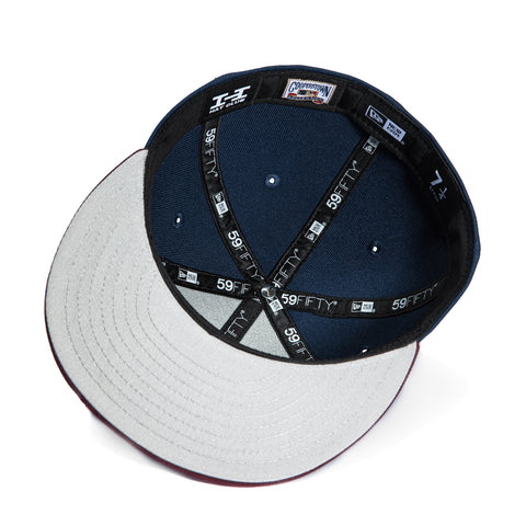 New Era 59Fifty Oakland Athletics Battle of the Bay Patch Hat - Navy, Maroon, Metallic Copper