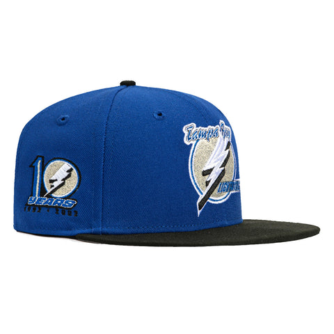 New Era 59Fifty Tampa Bay Lightning 10th Anniversary Patch Hat - Royal, Black