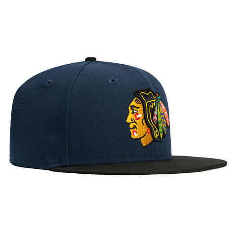 New Era 59Fifty Chicago Blackhawks Hat - Navy, Black