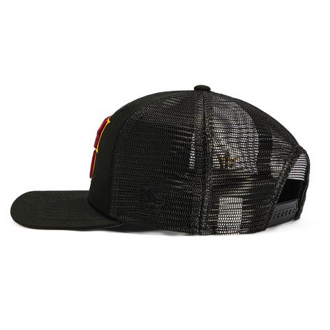 New Era 9Seventy Arizona State Sun Devils Logo Patch Fork 'Em Stretch-Snapback Trucker Hat - Black