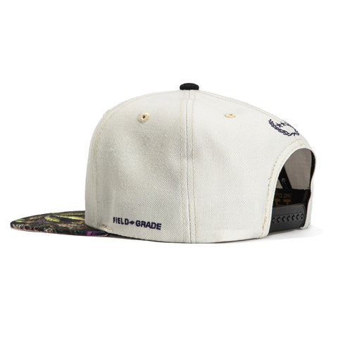 Field Grade PBJ Anthropomorphic Mask Hat Club Logo Patch Snapback Hat - White, Realtree