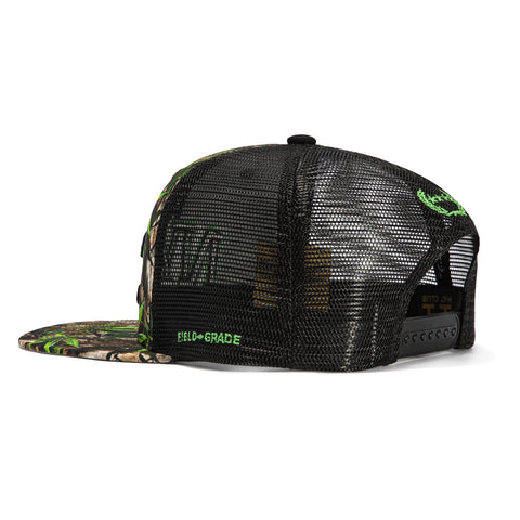 Field Grade New York City NYC Hat Club Logo Patch Trucker Snapback Hat - Realtree