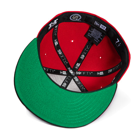 New Era 59Fifty New Jersey Devils 10th Anniversary Patch Script Hat - Red, Black
