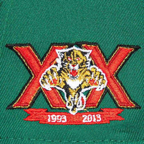 New Era 59Fifty Florida Panthers 20th Anniversary Patch Hat - Green, Black, Metallic Gold