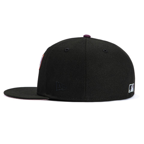 New Era 59Fifty Arizona Diamondbacks Inaugural Patch Script Hat - Black, Purple, Maroon