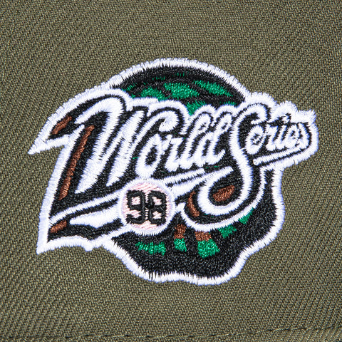 New Era 59Fifty New York Yankees 1998 World Series Patch Hat - Olive, Black