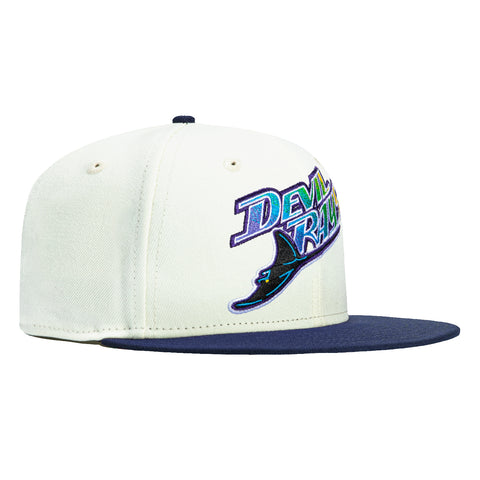 New Era 59Fifty Tampa Bay Rays Jersey Hat - White, Light Navy
