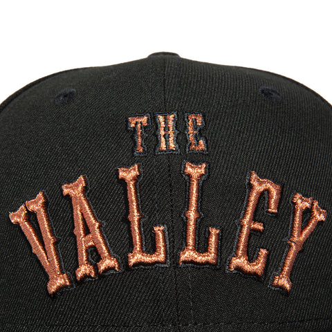 New Era 59Fifty Phoenix Suns City Edition Logo Patch The Valley Patch Hat - Black, Metallic Copper