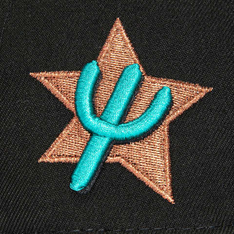 New Era 59Fifty Phoenix Suns City Edition Logo Patch The Valley Patch Hat - Black, Metallic Copper