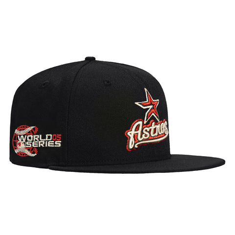 New Era 59Fifty Houston Astros 2005 World Series Patch Logo Hat - Black