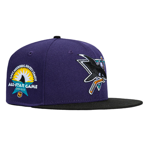 New Era 59Fifty San Jose Sharks 1997 All Star Game Patch Hat - Purple, Black