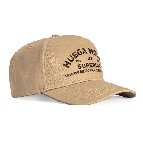 Huega House Trademark Snapback Hat - Khaki