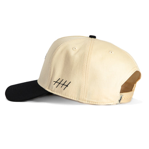 Huega House Vintage Swan Snapback Hat - Khaki, Black