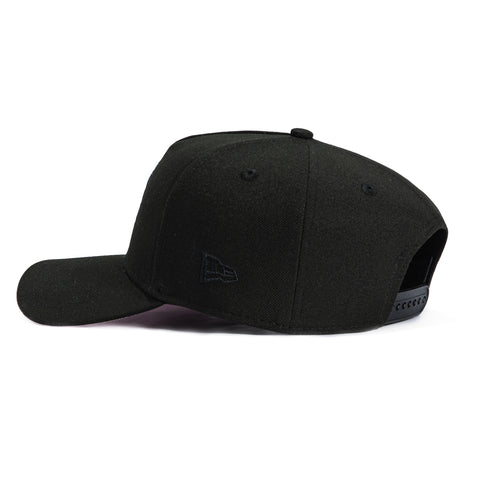 New Era 9Forty A-Frame Los Angeles Lakers 310 Patch Snapback Flame Hat - Black