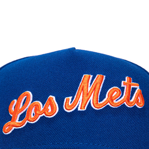 New Era 9Forty A-Frame New York Mets Los Mets Script Snapback Hat - Royal, Black