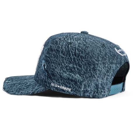 Field Grade Everything's F*cked Snapback Hat - Denim Blue