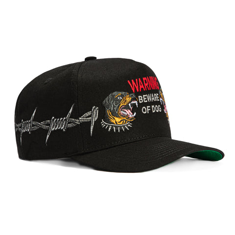 Field Grade Beware of Rotty Snapback Hat - Black